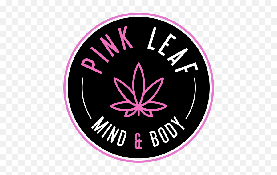 Pink Leaf The Softer Side Of Cannabis - Circle Png,Leaf Logo