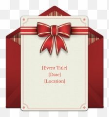 Christmas Bow Invitations - png