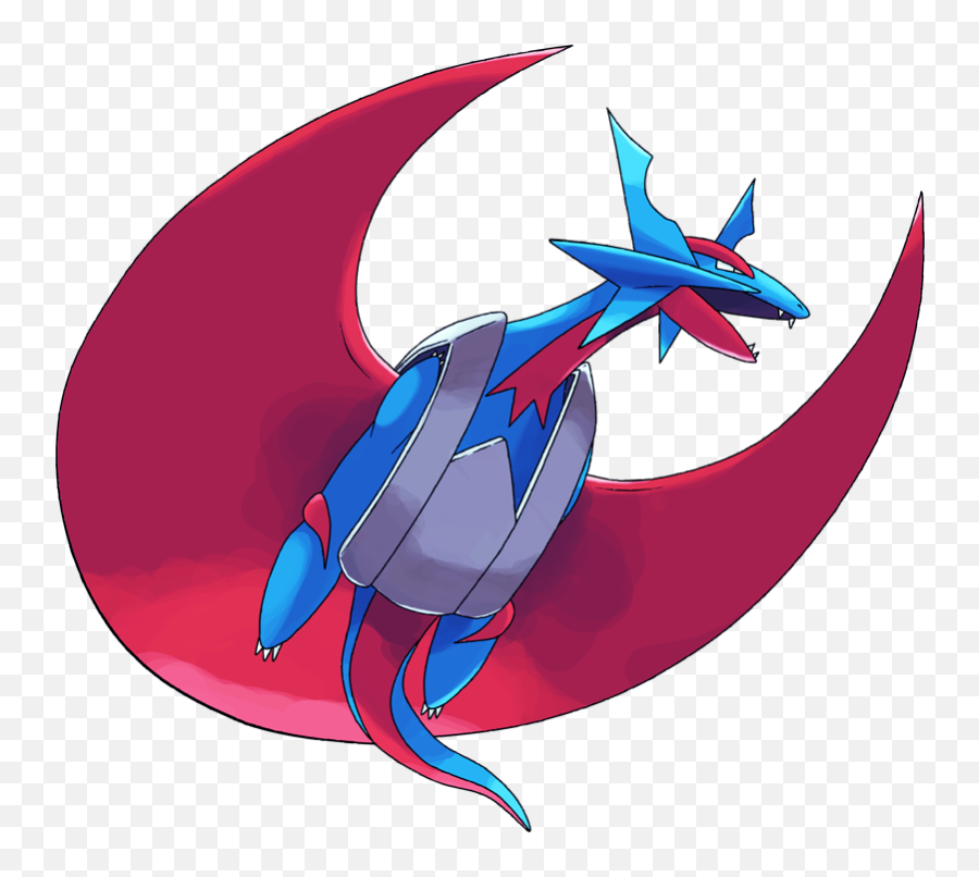 Download Shiny Mega Salamence Pokédex - Shiny Mega Salamence Png,Pokedex Png