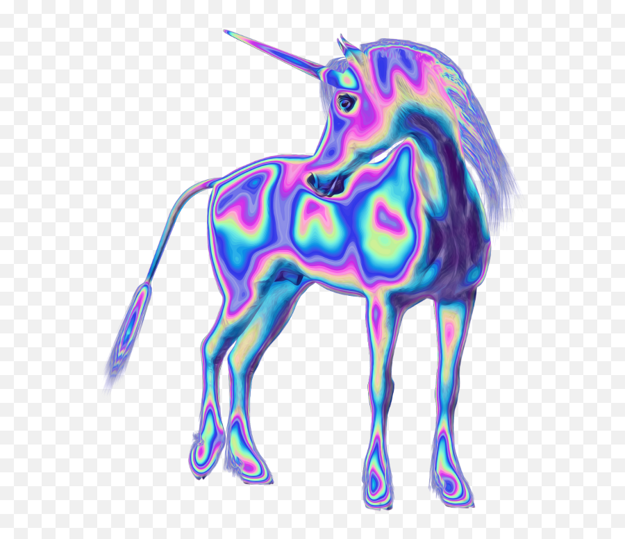Unicorn Holo Holographic Tumblr - Aesthetic Holographic Png,Holo Png