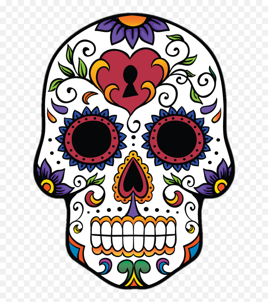 Dia De Los Muertos Clipart Skeleton - Sugar Skulls Day Of The Dead Sugar Skull Art Png,Sugar Skull Png