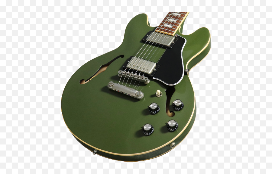Gibson Memphis Es - 339 Vos Olive Drab Green Electric Guitar Solid Png,Gibson Guitar Logo