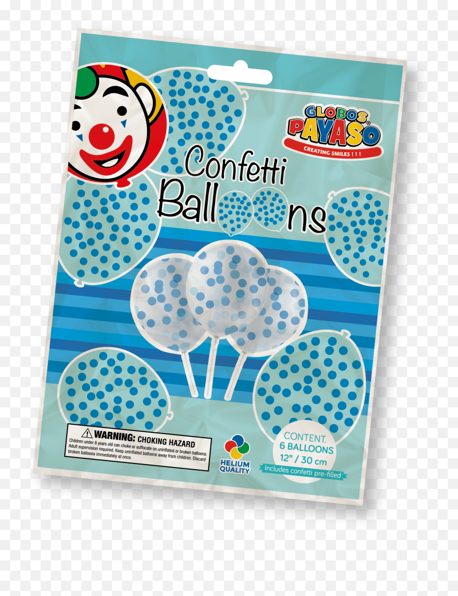 Confetti U0026 Gender Reveal Balloons - Globos Payaso Png,Blue Confetti Png
