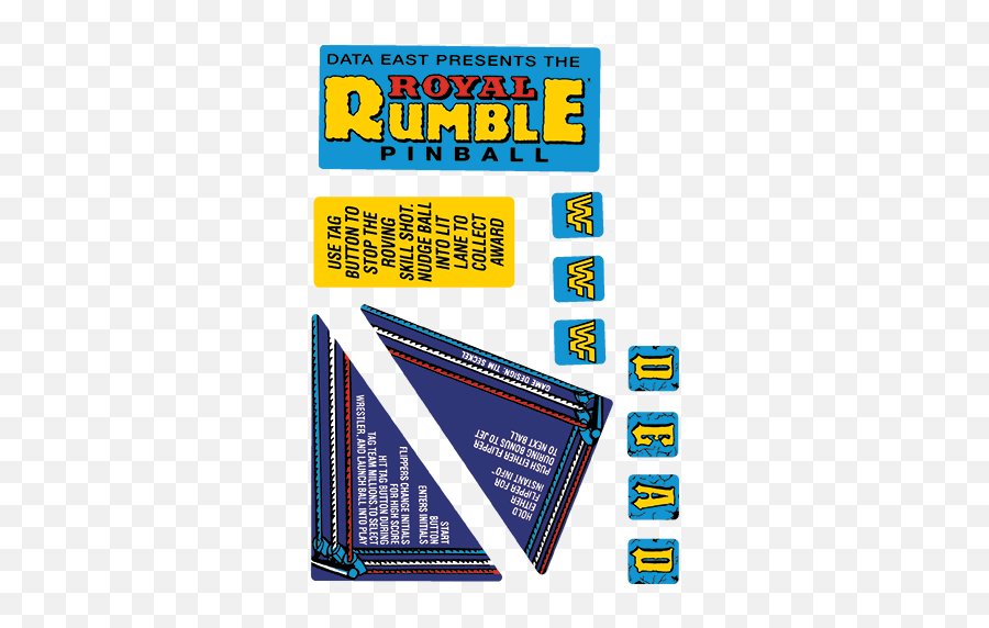 Wwf Royal Rumble Apron Decal Set - Vertical Png,Royal Rumble Logo