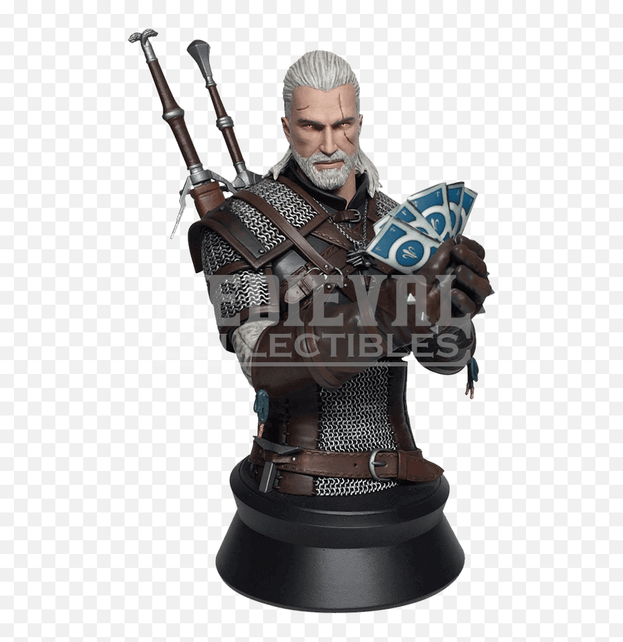 The Witcher 3 Wild Hunt Geralt Playing Gwent Bust - Geralt Witcher Wild Hunt Geralt Png,Witcher 3 Png