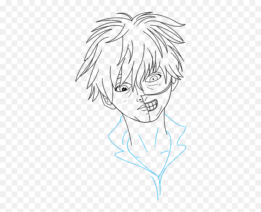 How To Draw Ken Kaneki From Tokyo Ghoul - No Expression Png,Haise Sasaki Icon