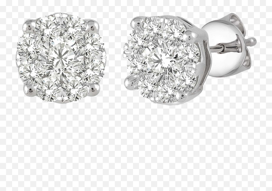 Round Diamond Earrings Henry Wilson Jewelers Syracuse - Earring Png,Diamond Earring Png