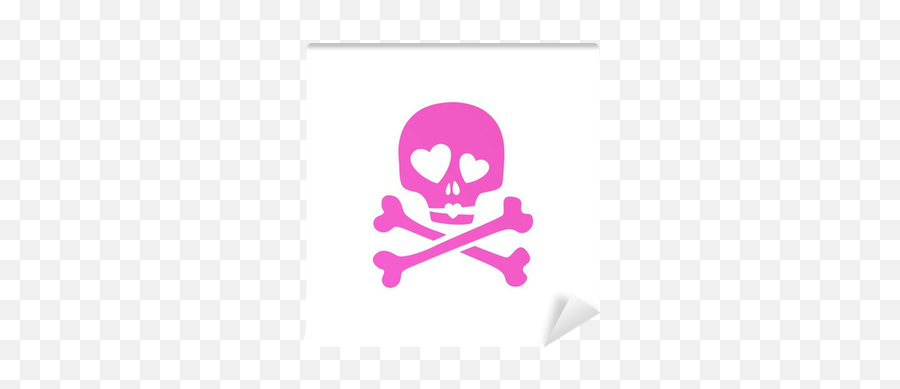 Pink Skull In Love Ironic Icon Wall Mural U2022 Pixers - We Live To Change Pink Skull Png,Icon Skulls