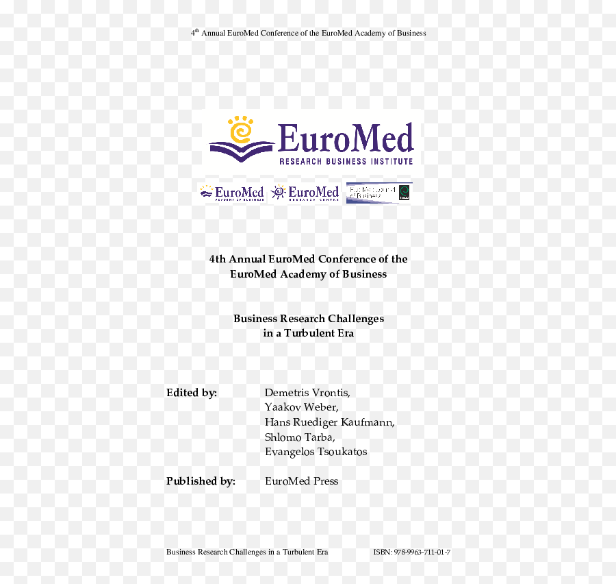 Pdf Proceedings Of The 4th Annual Euromed Conference Final - Language Png,Crown Icon In Yahoo Messenger