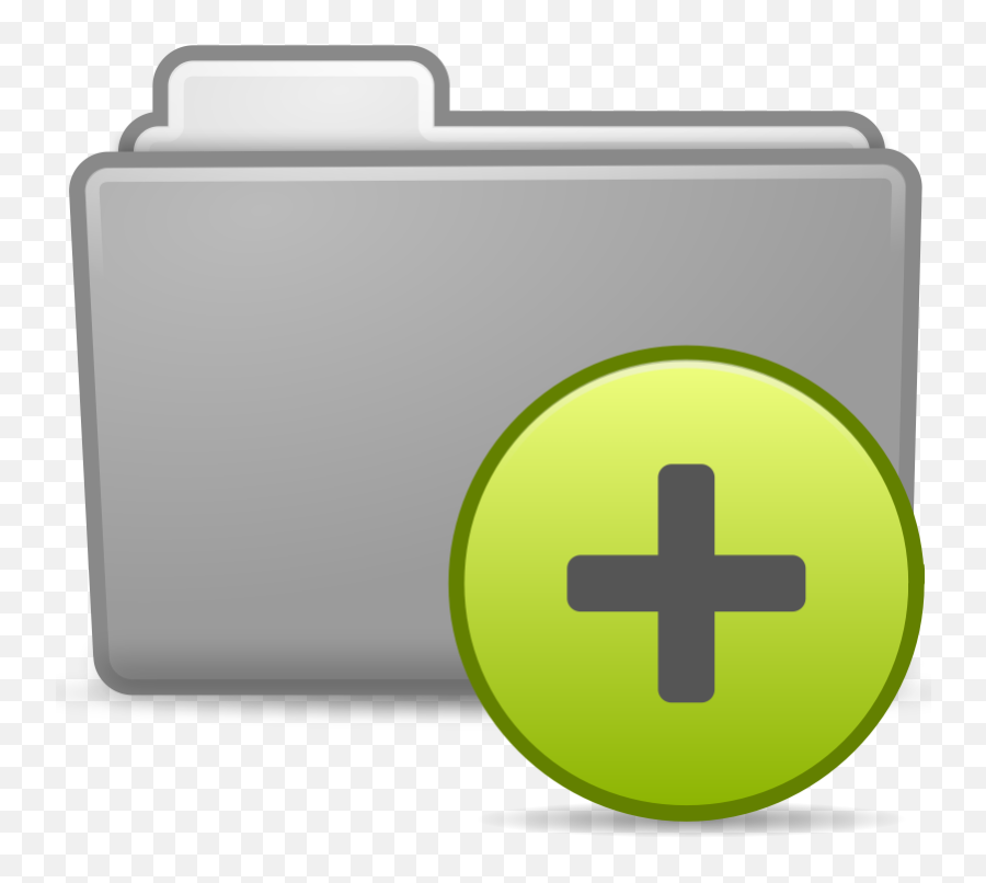 Folder Add Icon - Openclipart Folder Add Png,Gray Folder Icon
