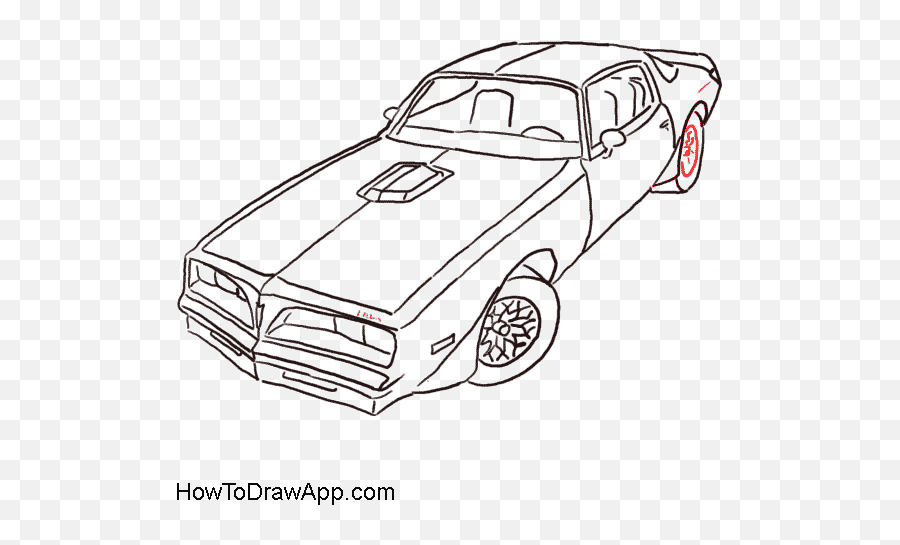 Pontiac Firebird Drawing Line Art Car Clip - Car Png Pontiac Firebird Drawing,Firebird Png