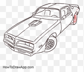 Pontiac Firebird Drawing Line Art Car Clip - Car Png Pontiac Firebird Drawing,Firebird Png