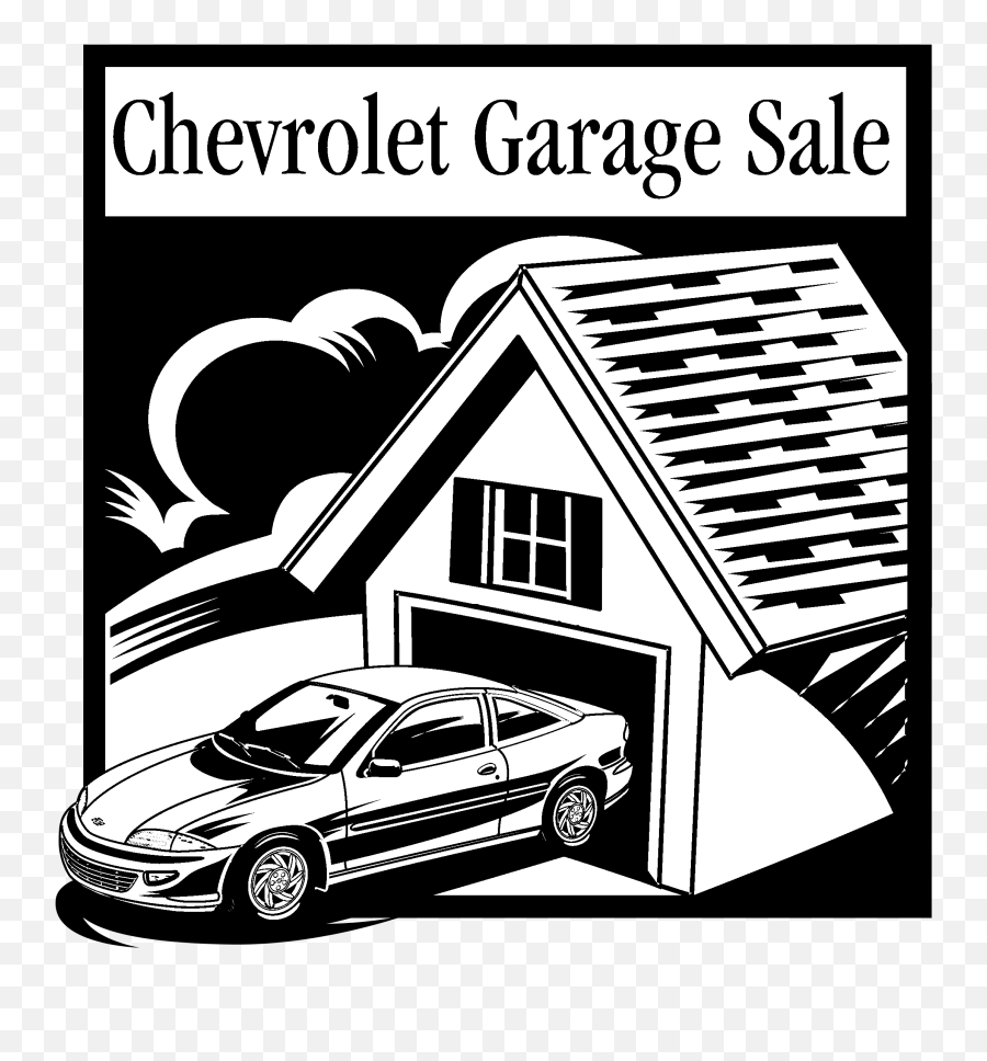 Chevrolet Garage Sale Logo Png - Garage Clipart Black And White,Garage Sale Png