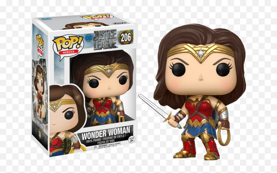 Justice League 2017 - Wonder Woman 206 Pop Vinyl Png,Icon Heroes Wonder Woman