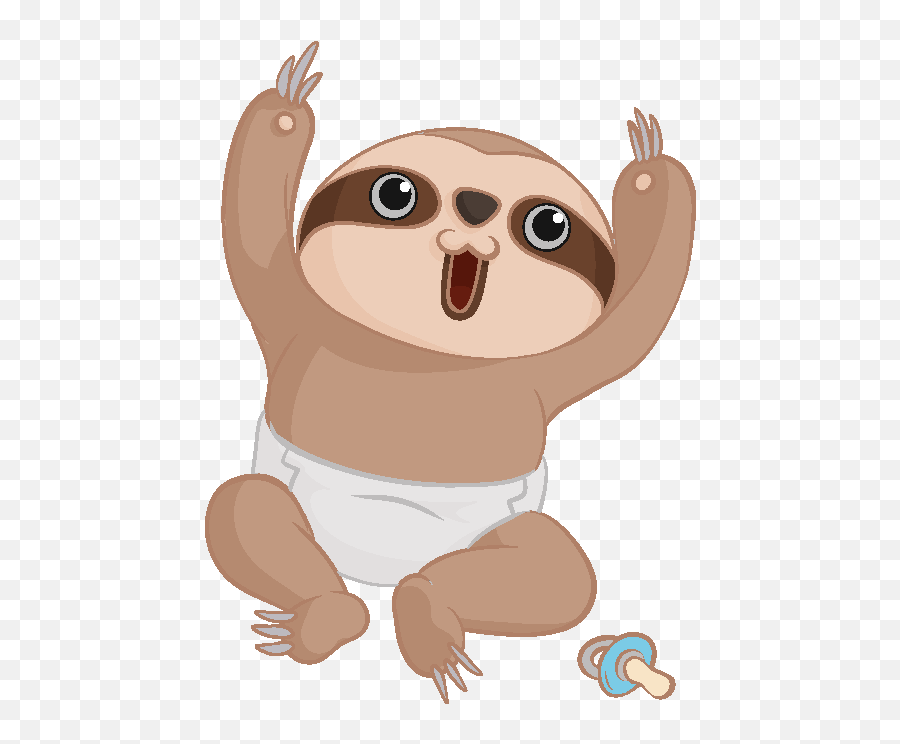 Complete Large Sloth Gift Box Cuteness Overload - Cartoon Sloth Png,Sloth Transparent Background