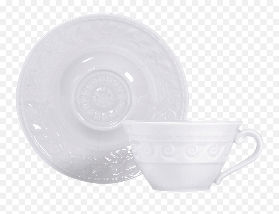 Louvre Tea Cup And Saucer In Porcelain Png Transparent