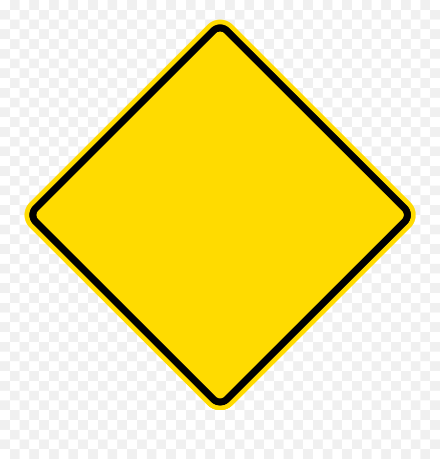Diamond Warning Sign - Blank Diamond Caution Sign Png,Caution Sign Png