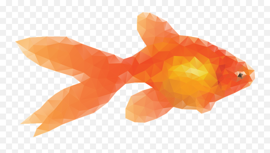 Goldfish Transparent Background - Low Poly Fish Png,Fish Clipart Transparent Background