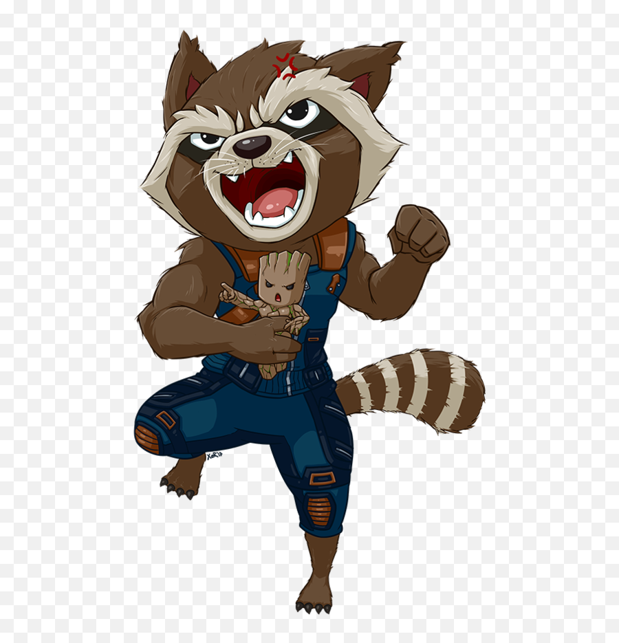 Rocket Guardians Of The Galaxy Clipart - Rocket Raccoon Cartoon Png,Rocket Raccoon Png