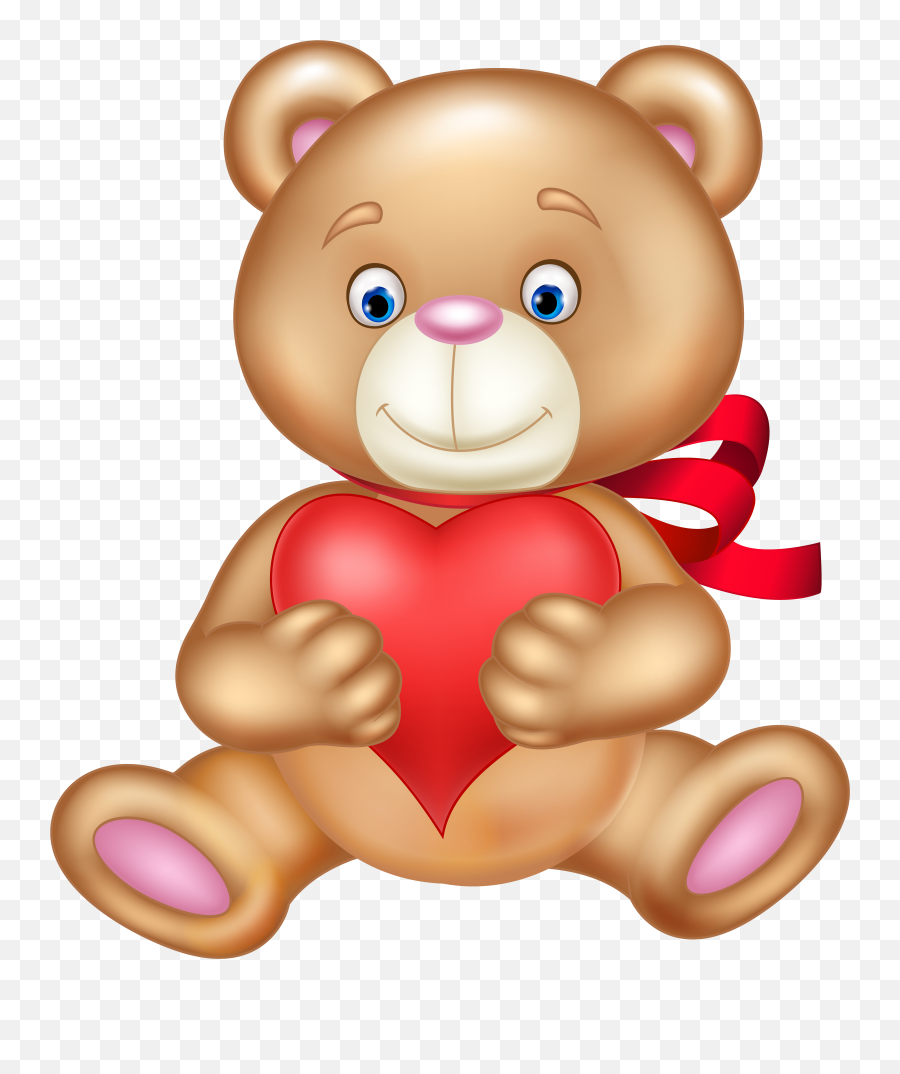 Valentine Teddy With Heart Transparent I 450161 - Png Beautiful Happy Teddy Day,Chef Hat Transparent