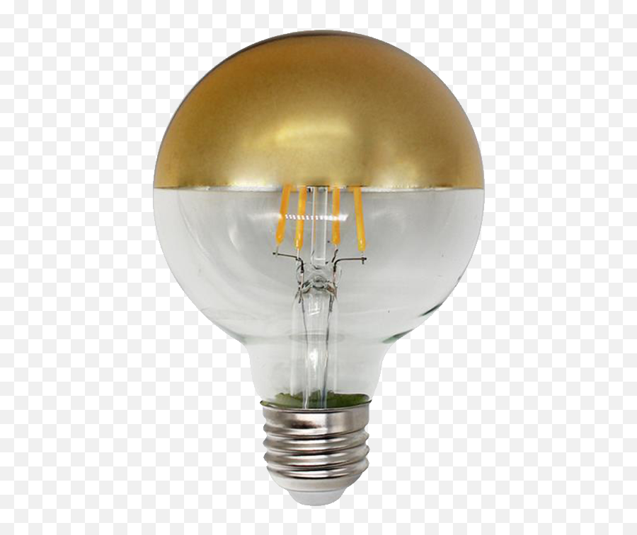 Gold Dipped Large Bulb - Incandescent Light Bulb Png,Gold Globe Png