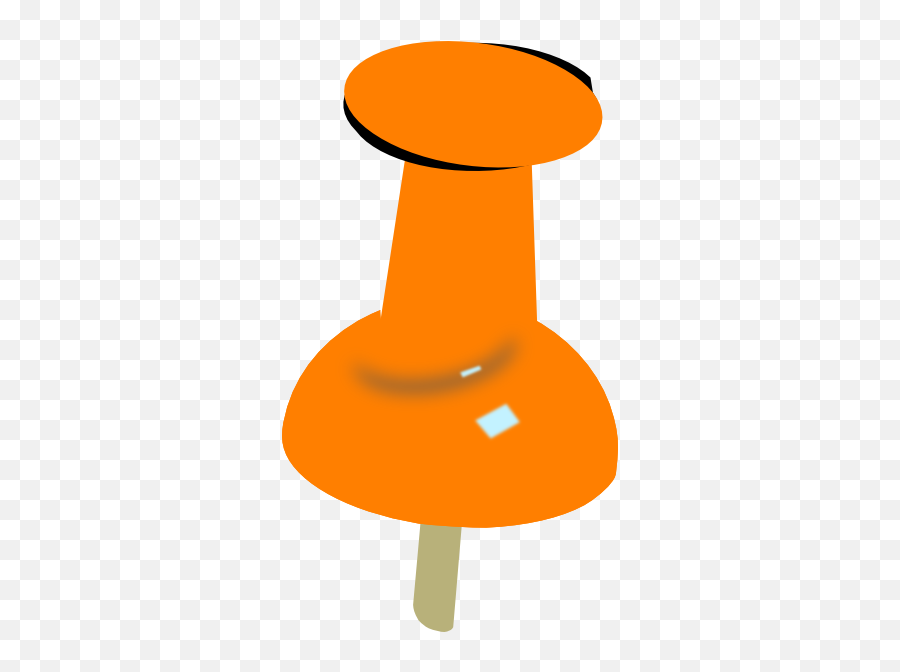 Orange Push Pin Clipart - Clip Art Png,Pushpin Png
