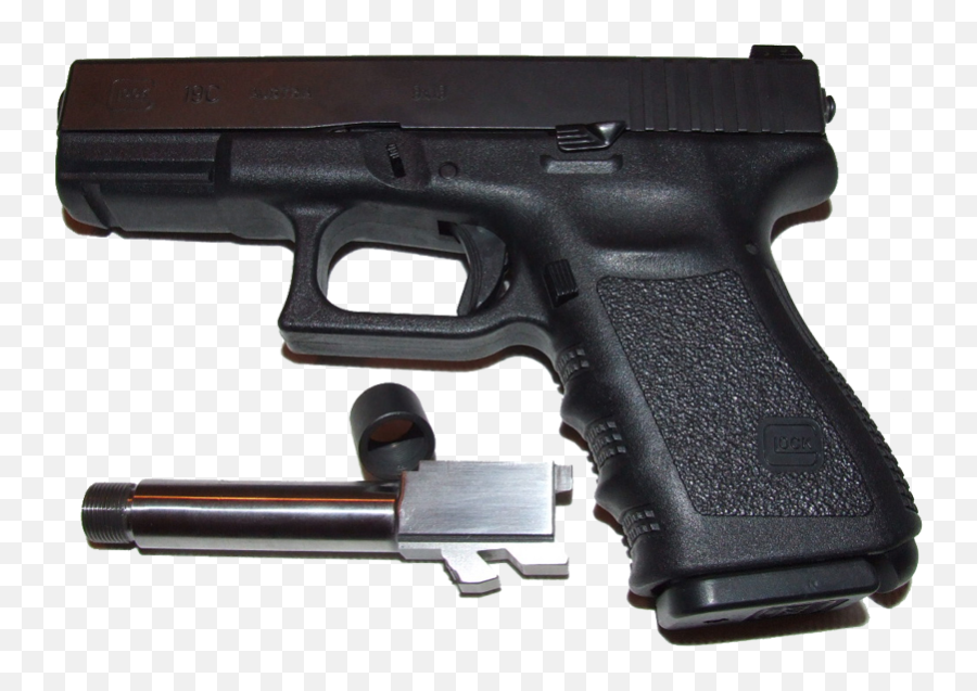Download Glock 19 C 26 Threaded - Glock 26 Extended Barrel Png,Glock Png