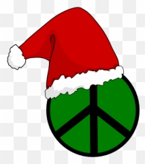 Santa Hat Peace Sign Png Clip Arts For - Elf
