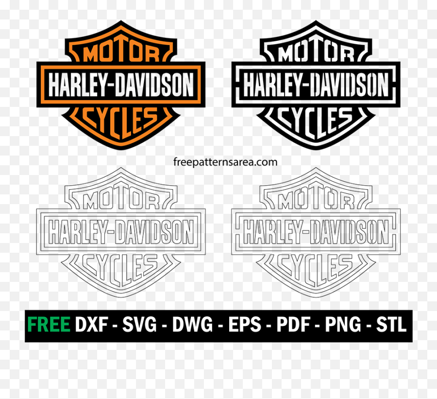 Harley Davidson Logo Stencil Vector - Logo Harley Davidson Vector Png,Harley Davidson Wings Logo