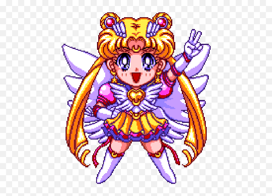 Sailor Moon Pixel Gif 1 Images Download - Eternal Sailor Moon Cross Stitch Png,Sailor Moon Transparent