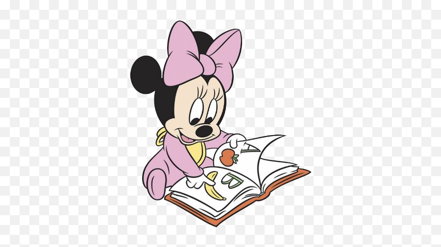 16 Minnie Mouse Clipart Reading Free Clip Art Stock - Baby Mickey Mouse And Friends Png,Baby Minnie Mouse Png