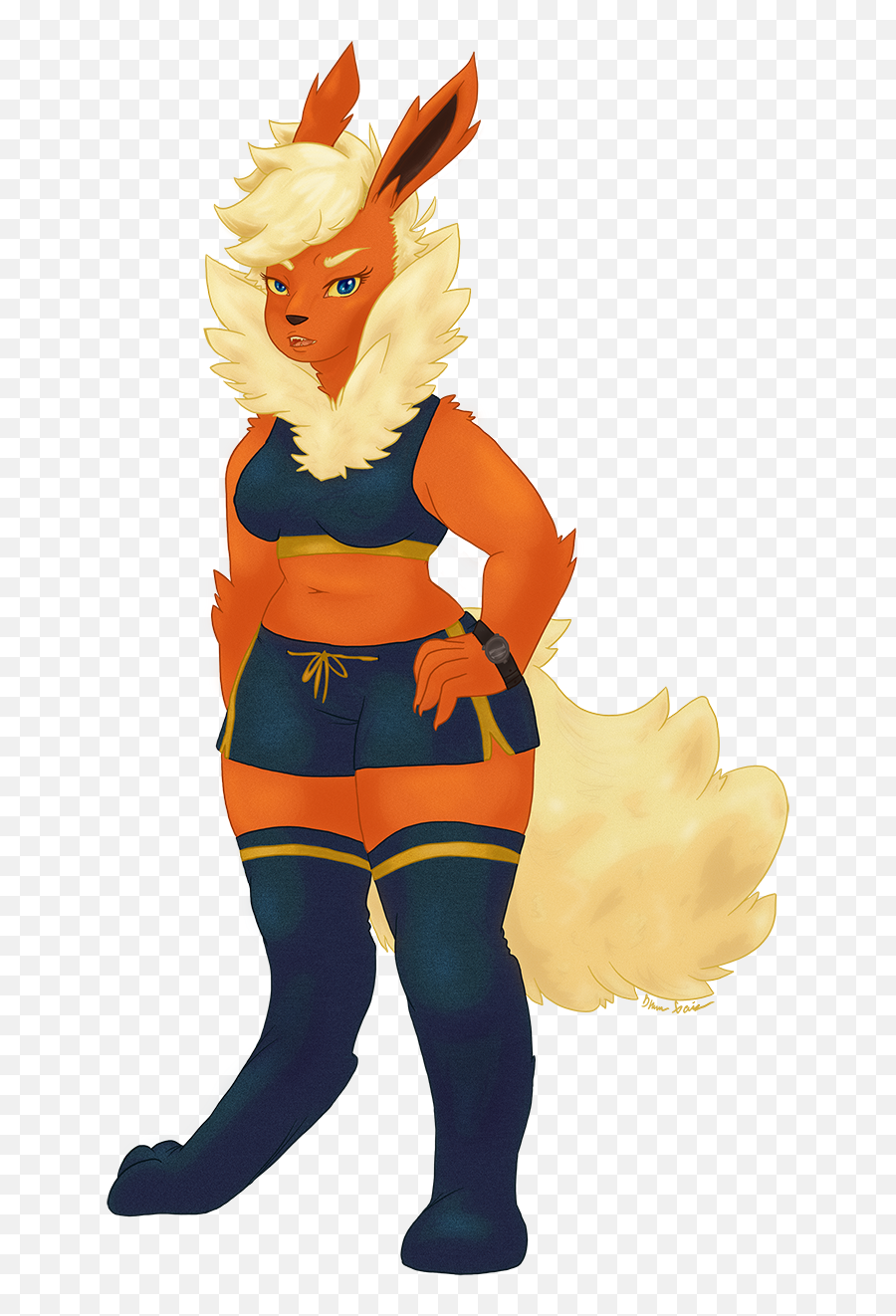 Flareon Girl By Dogs - Inatrenchcoat Fur Affinity Dot Net Cartoon Png,Flareon Png