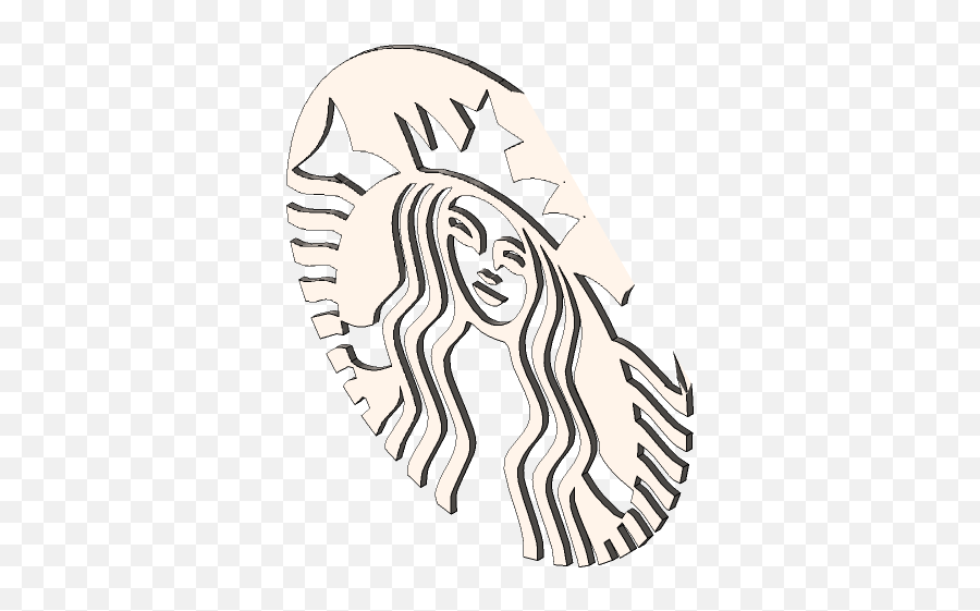 Starbucks Logo 3d Cad Model Library Grabcad - Illustration Png,Starbucks Logo Transparent Png