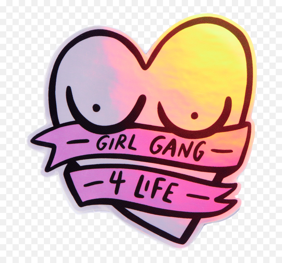 Girl Gang Holographic Sticker Emma Hands - Clip Art Png,Holo Png
