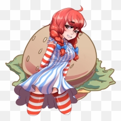 Download Mcdonalds Drawing Anime - Smug Girl png