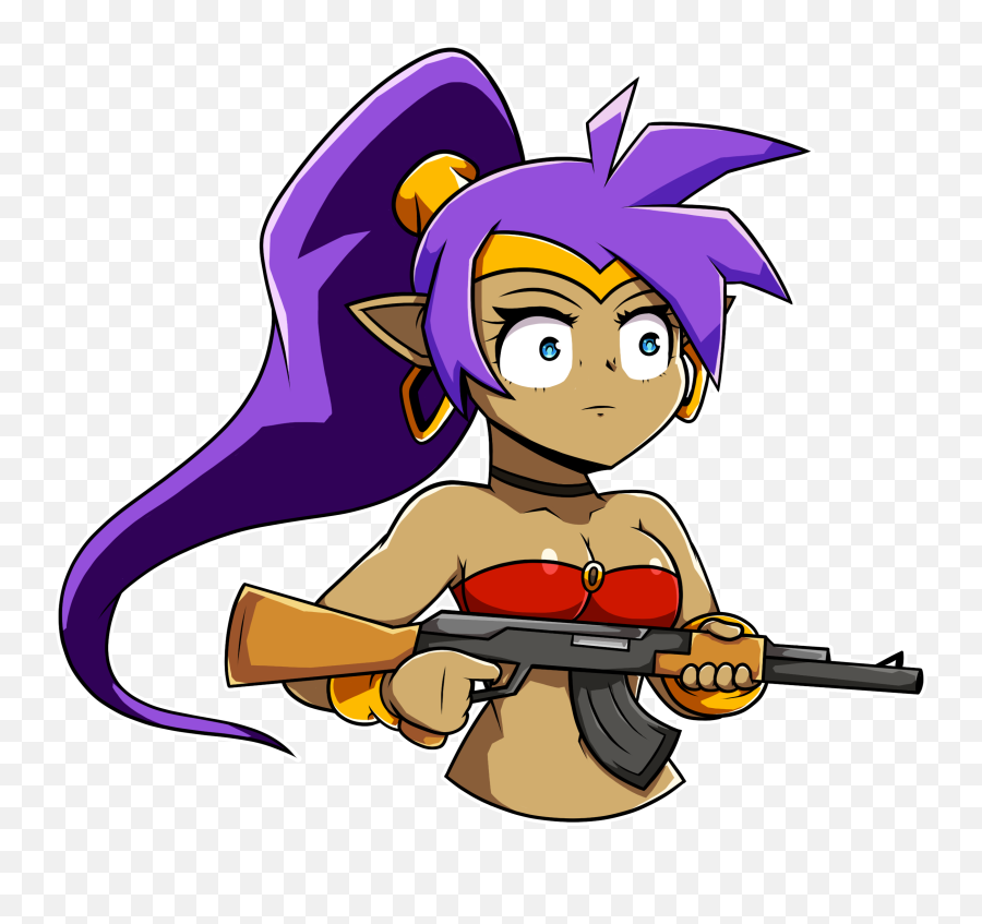 Shantae But She Has A Gun - Shantae Gun Png,Shantae Png