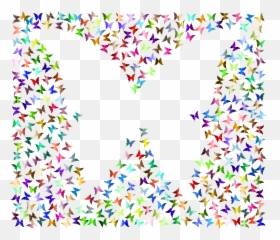Negative Space Butterflies 4 No Background - Butterfly Transparent Bright Png