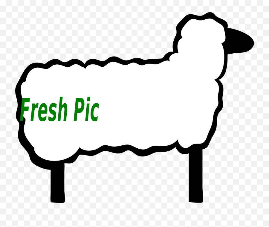 Fresh Sheep Clip Art - Outline Of A Sheep Png,Sheep Transparent