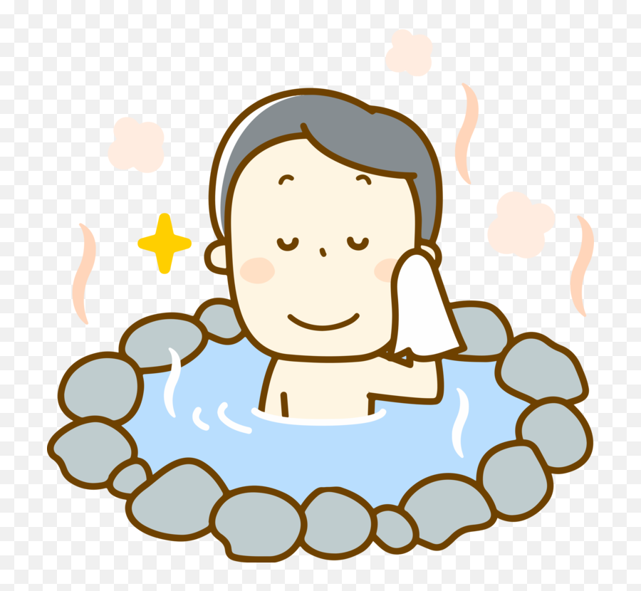 Line Art Head Finger Png Clipart - Onsen Clipart,Spring Png