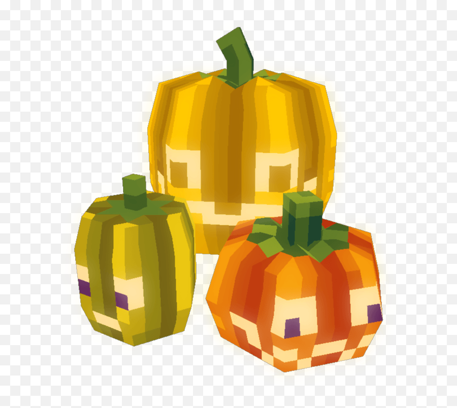 Pixel Pumpkins 3d Models Png Transparent