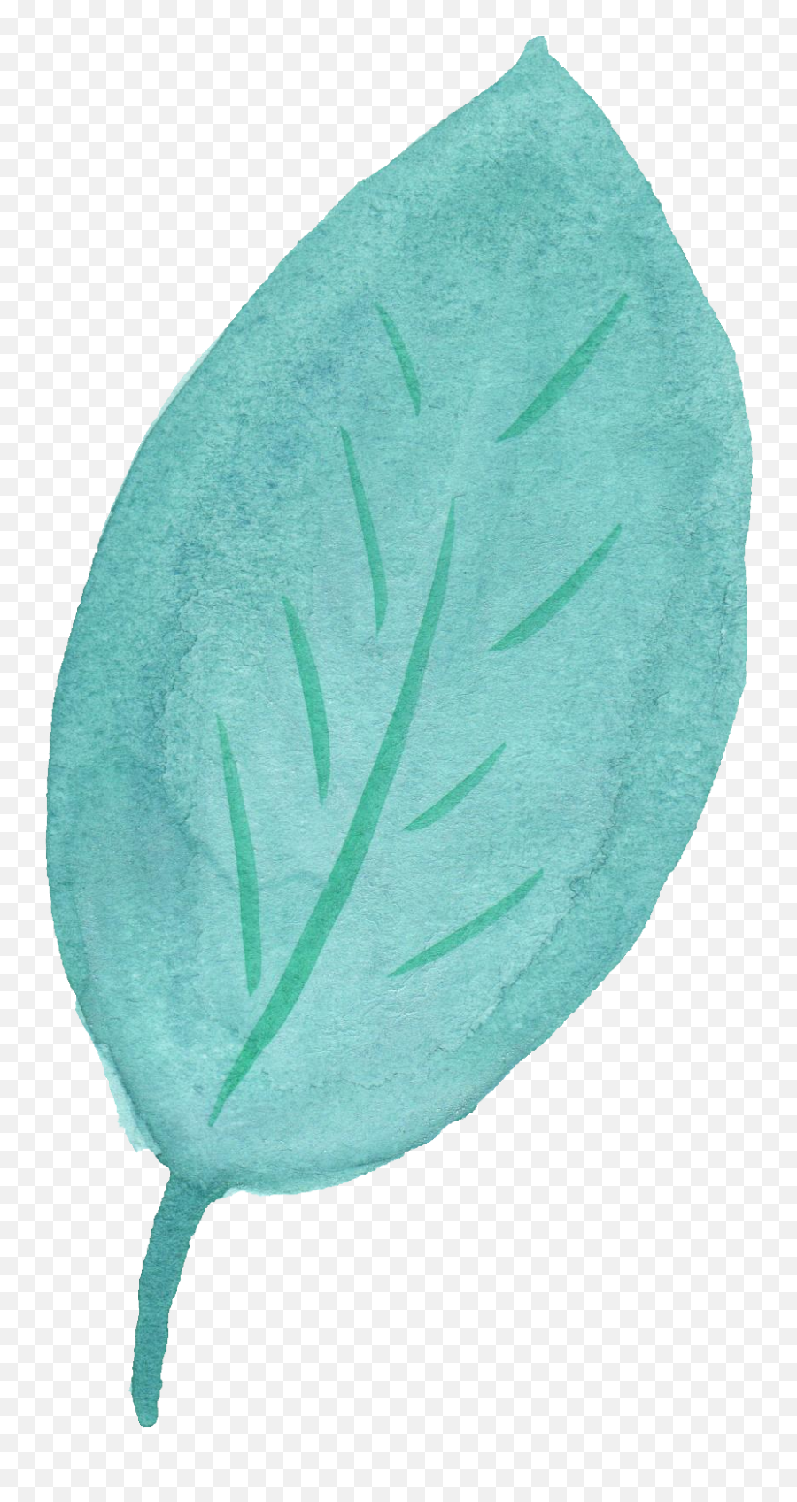 Watercolor Leaf Vol - Blue Leaf Transparent Background Png,Leaf Transparent Background