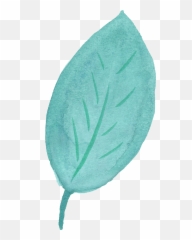 Watercolor Leaf Vol - Blue Transparent Background png