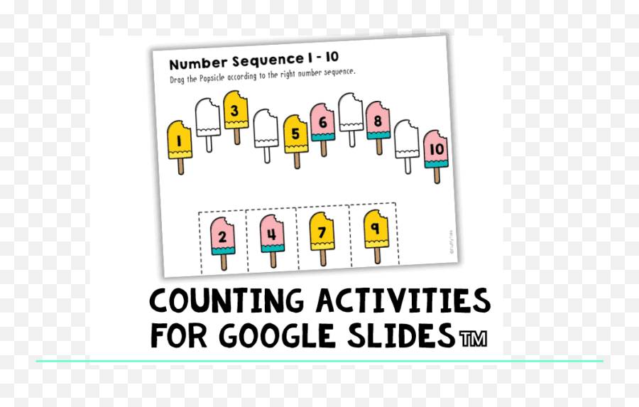 Popsicle Counting Activities For Google Slides Free - Free Google Slides Activities Png,Number 10 Png