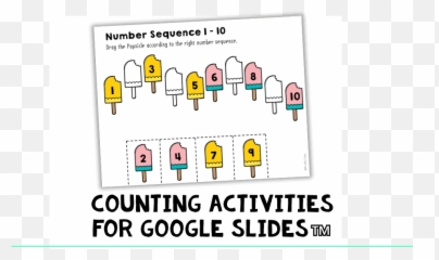 Popsicle Counting Activities For Google Slides Free - Free Google Slides Activities Png,Number 10 Png
