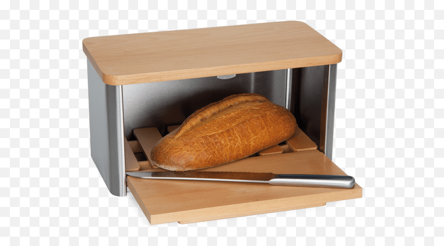 Loaf Of Bread In Box Transparent Png - Stickpng Bread Bin Wood Uk,Loaf Of Bread Png
