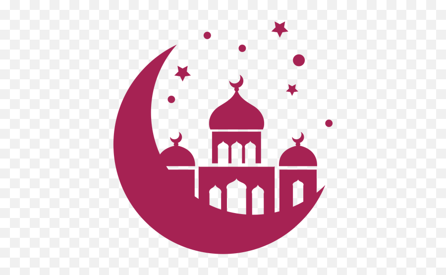 Mosque Tower Dome Crescent Star Detailed 1295712 - Png Mosque Moon Vector Png,Star Silhouette Png