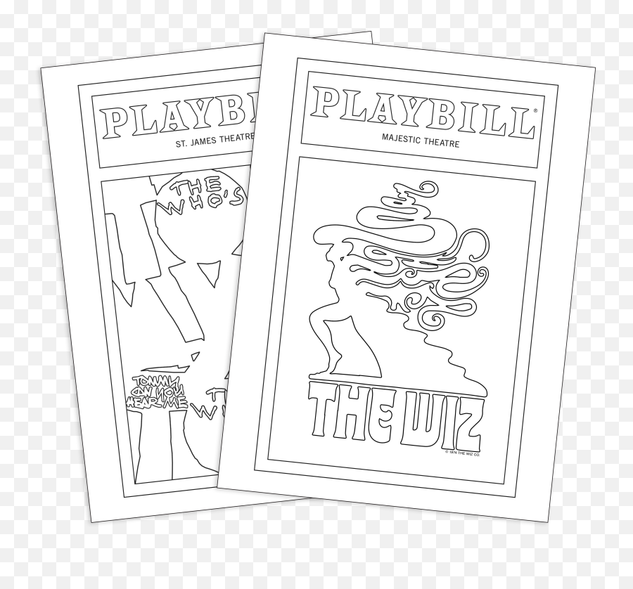 Playbill Broadway Coloring Book V1 - Dot Png,Transparent Coloring Pages