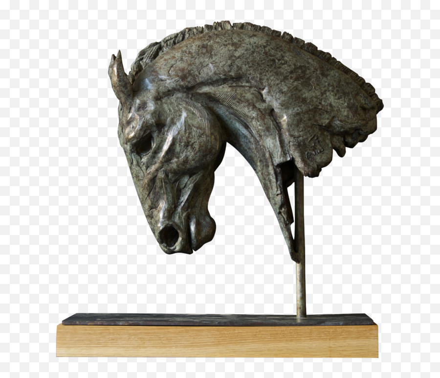 Roman Horse By Edward Waites 2019 Sculpture Bronze - Singulart Bronze Horse Head Sculpture Png,Roman Bust Png