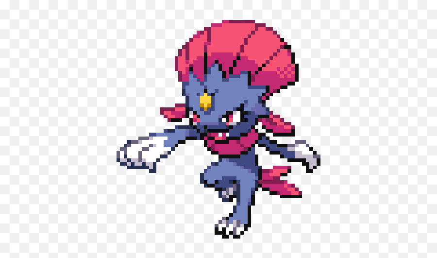 Weavile - Weavile Sprite Black And White Png,Weavile Png