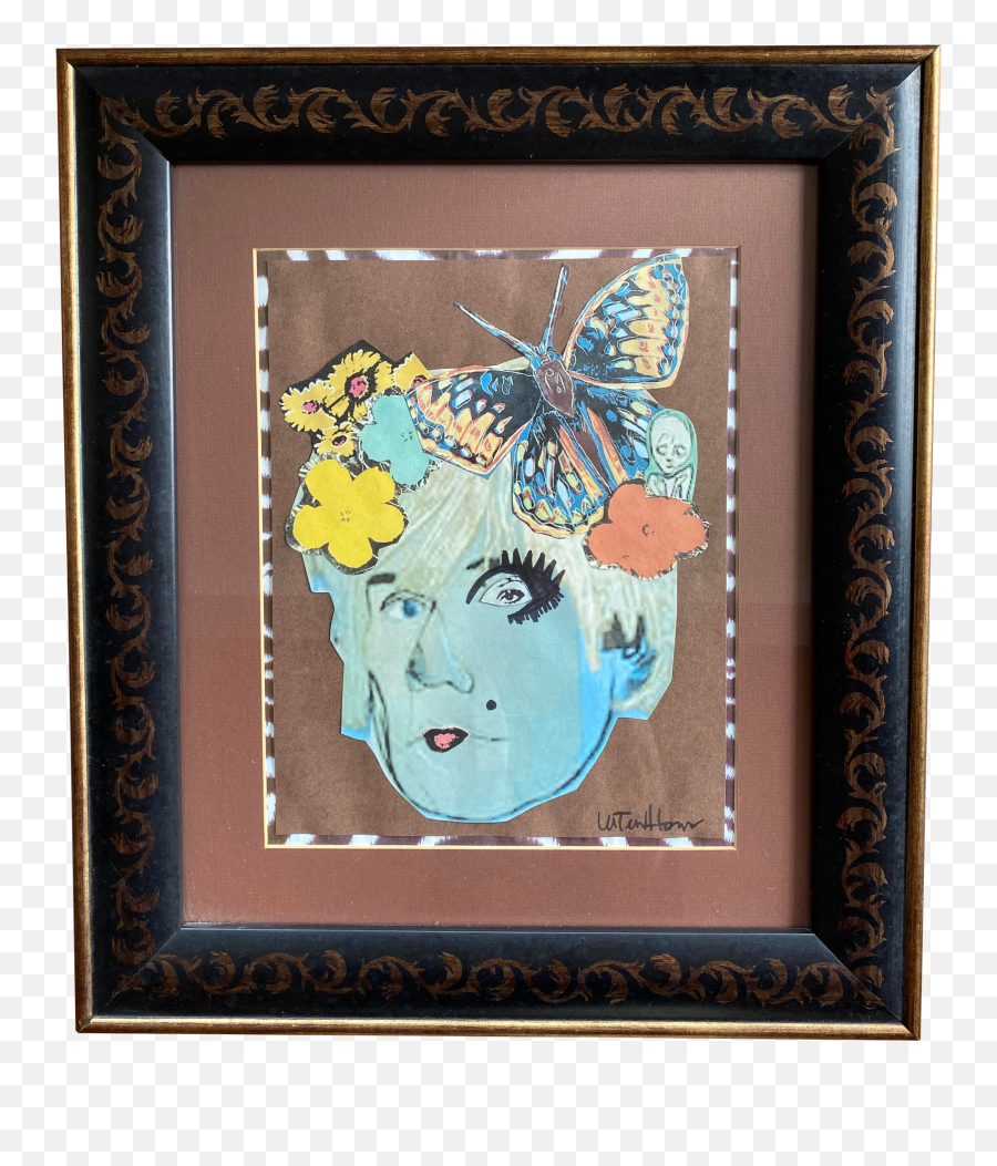 Dandy Andy Contemporary Pop Art Style Portrait Collage Framed - Butterfly Png,Icon Collage